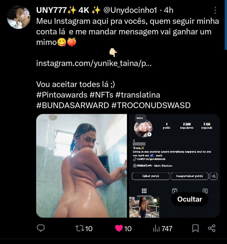 Vou deixar o link do meu Instagram aqui me segue lá eu vou aceitar todos e quem manda mensagem no direct vai ganhar um mimo 🎁  
 
https://www.instagram.com/yunike_taina/%2A%2A%2A%2Acard/?igsh=MWRpZDhpOWg5dmdpNw==