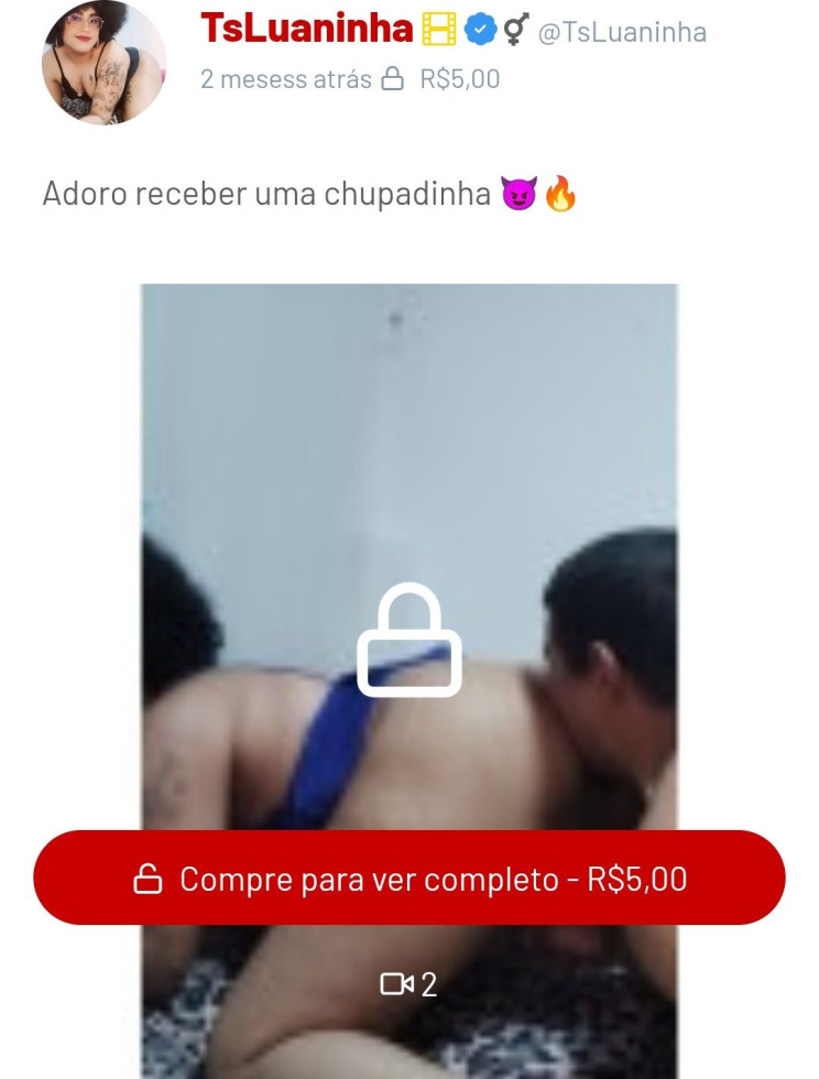 ACESSE E CADASTRE-SE GRÁTIS  
 
https://sexworld.fans/TsLuaninha?ref=157