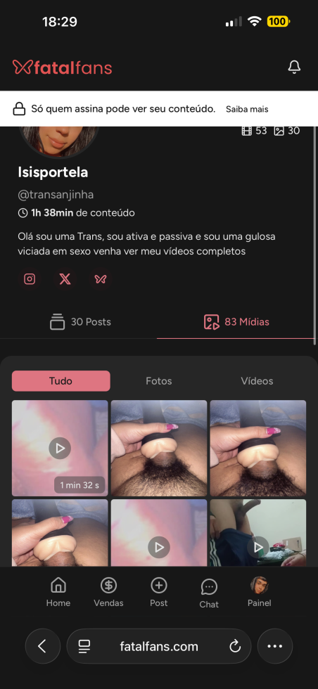 Mais de 80 vídeos completos por apenas 15 reais 💸 

🔥🔥🔥

E tô postando vídeos novos todos os dias 
LINK NO MEU POST FIXADO NO MEU PERFIL 

#transanjinha