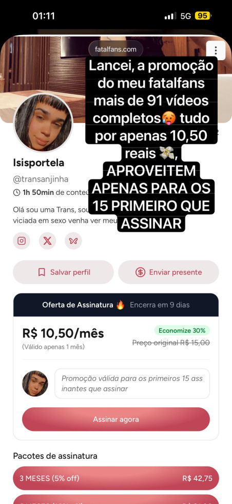 Mais de 91 vídeos completos no meu fatalfans 🥵🥵🔥👀

Assine 

LINK ESTÁ NO MEU POST FIXADO NO MEU PERFIL 
#transanjinha